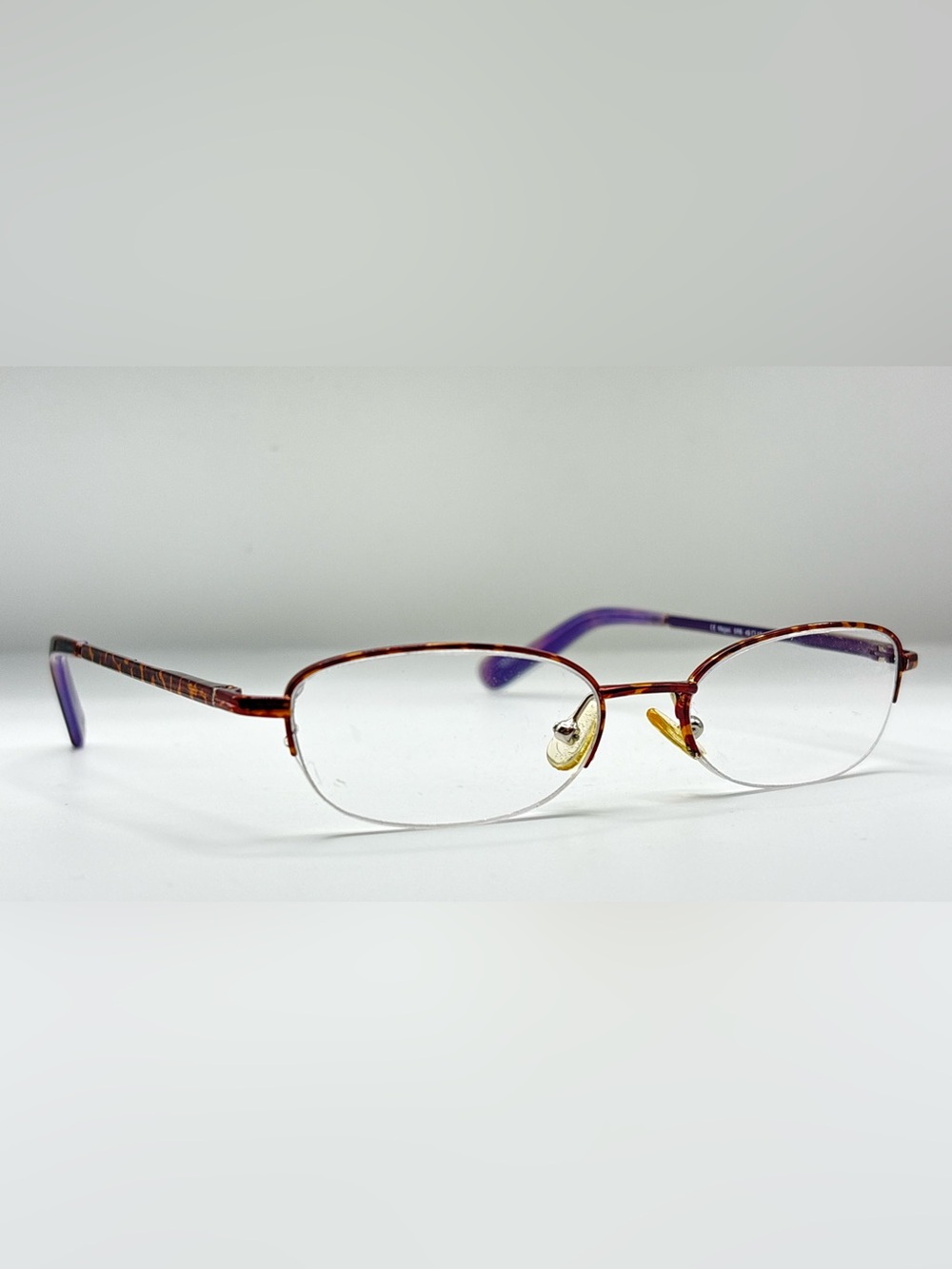 Banana Republic Megan Tortoise Oval Half-Rim Metal Sunglasses Frames Only